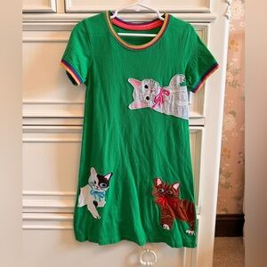Girl’s appliqué kitty dress
